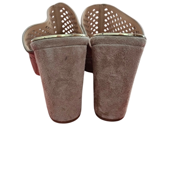 DVF "Taviano" Laser Cut Mule Taupe Sz 7M - Picture 5 of 7